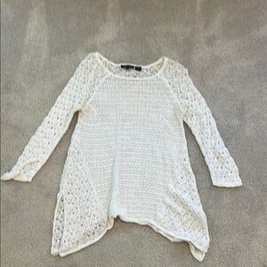 Chic White Knit See Through Jeanne Pierre Sweater